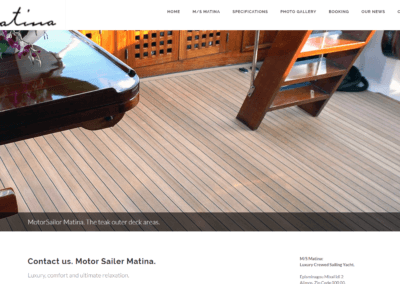 M/S Matina. Luxury traditional handmade wooden boat. 4 project : ms-matina.com. Motor Sailer Matina. Contact
