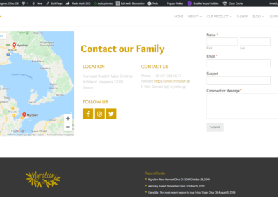 Project name : myrolion.gr - Contact page