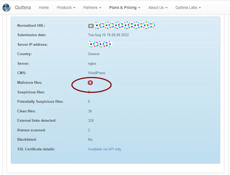 quttera website malware scanner